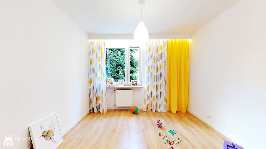 Mieszkanie na sprzedaż po generalnym remoncie - Duży biały pokój dziecka dla dziecka dla nastolatka dla chłopca dla dziewczynki, styl nowoczesny - zdjęcie od Plany3D Fotografia wnętrz i Wirtualne spacery 3D