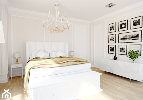 Apartament - Średnia beżowa sypialnia, styl tradycyjny - zdjęcie od Polina Lesnikova • Projektowanie wnętrz •