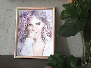 Emma w kwiatach - akwarela, oryginał 0124 - zdjęcie od Anna Lipowska Art