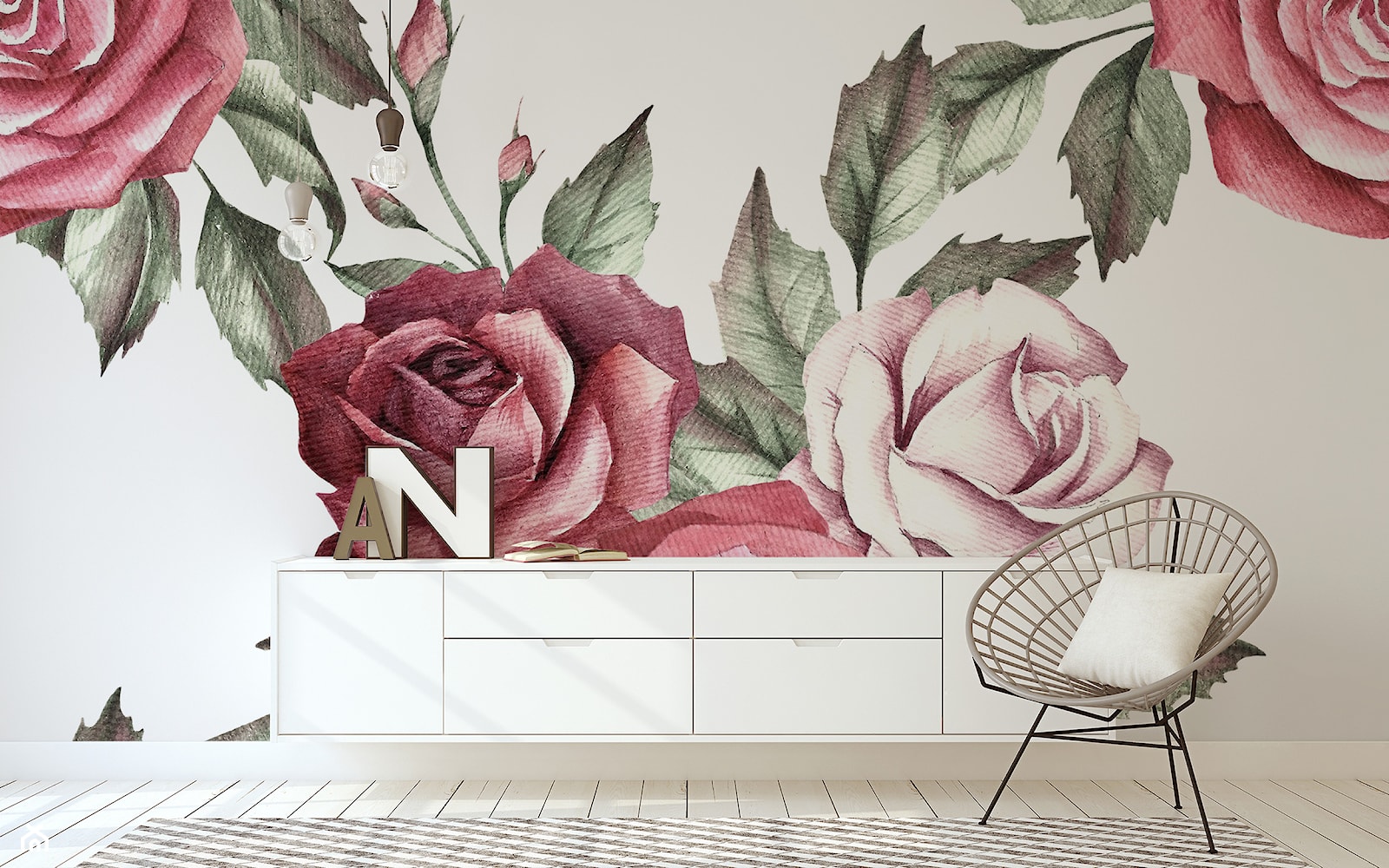 Salon ozdobiony różami - MYLOVIEW - zdjęcie od myloview.pl - Homebook