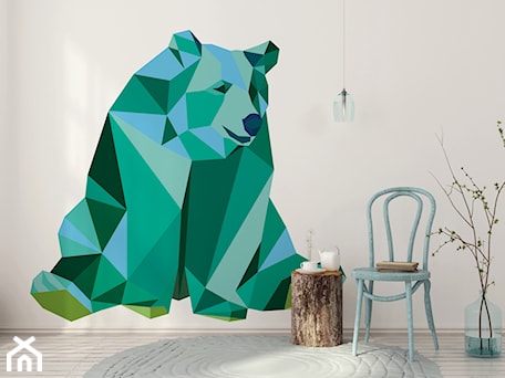 Aranżacje wnętrz - Pokój dziecka: Naklejka Myloview Geometric Animals - niedźwiedź - myloview.pl. Przeglądaj, dodawaj i zapisuj najlepsze zdjęcia, pomysły i inspiracje designerskie. W bazie mamy już prawie milion fotografii!