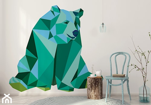 Naklejka Myloview Geometric Animals - niedźwiedź - zdjęcie od myloview.pl