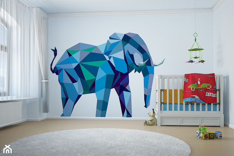 Naklejka Myloview Geometric Animals - słoń - zdjęcie od myloview.pl