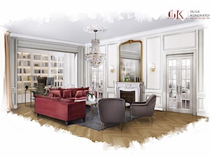 Modern classic - Salon, styl tradycyjny - zdjęcie od Olga's Studio