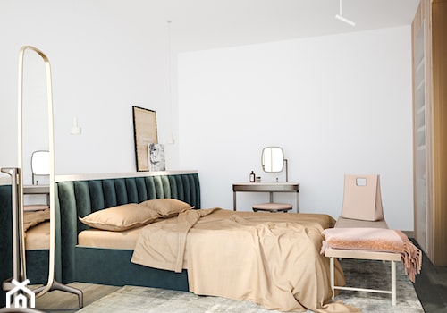 Apartament - Średnia biała sypialnia, styl nowoczesny - zdjęcie od Madde studio