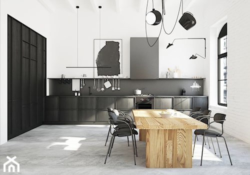 Loft apartament - Kuchnia, styl minimalistyczny - zdjęcie od Madde studio