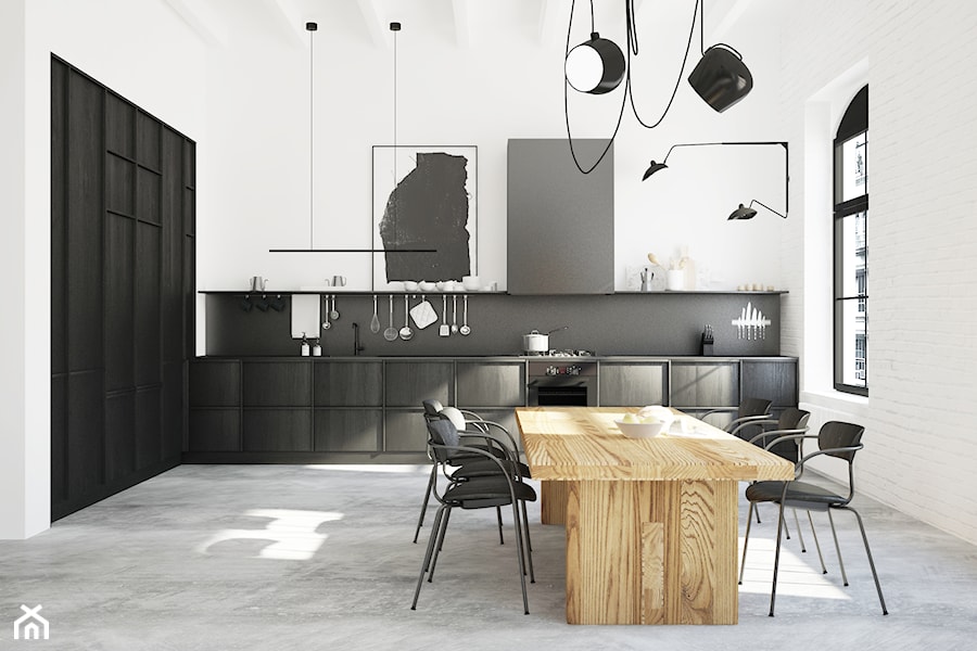 Loft apartament - Kuchnia, styl minimalistyczny - zdjęcie od Madde studio