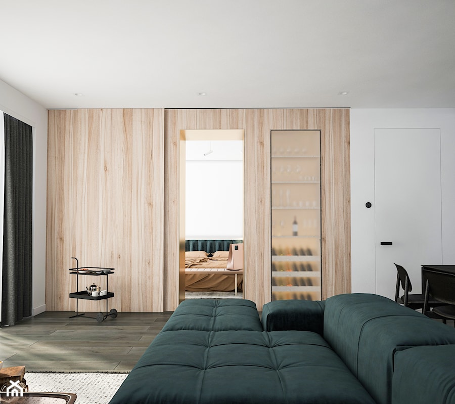 Apartament - Średni szary salon, styl nowoczesny - zdjęcie od Madde studio