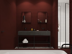 Loft apartament - Średnia bez okna z dwoma umywalkami łazienka, styl industrialny - zdjęcie od Madde studio