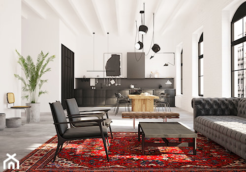 Loft apartament - Salon, styl nowoczesny - zdjęcie od Madde studio