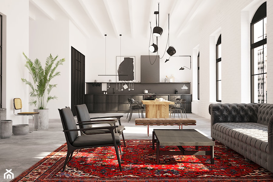Loft apartament - Salon, styl nowoczesny - zdjęcie od Madde studio