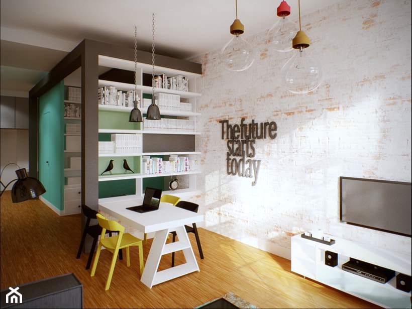 Loft w Łodzi - Salon, styl industrialny - zdjęcie od M!kaDesign