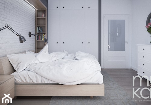 Z nutą klasyki - Średnia biała sypialnia, styl nowoczesny - zdjęcie od M!kaDesign