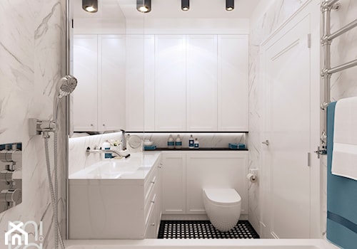 Stylowo na Woli - Mała bez okna łazienka, styl nowoczesny - zdjęcie od M!kaDesign