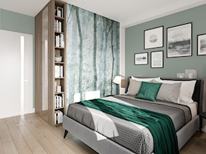 Na Bemowie w stylu skandynawskim - Średnia zielona sypialnia, styl skandynawski - zdjęcie od M!kaDesign
