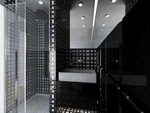 Projekt łazienki czarno białej - zdjęcie od Moduro Design