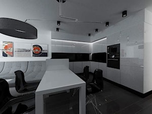 Projekt salonu połączony z aneksem i jadalnią - zdjęcie od Moduro Design