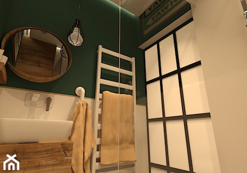 Łazienka przy pokoju Cytryn - zdjęcie od eMKa Plan - Projektowanie Wnętrz