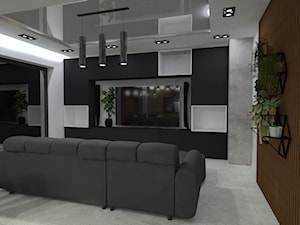 Parter domu szeregowego w Zdrojach - Salon - zdjęcie od REMA DESIGN studio projektowania wnętrz