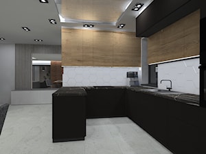 Parter domu szeregowego w Zdrojach - Kuchnia - zdjęcie od REMA DESIGN studio projektowania wnętrz