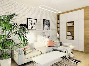 Mieszkanie na Wilanowie - Salon, styl skandynawski - zdjęcie od BELDESIGN