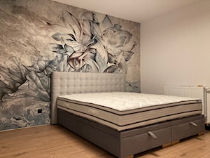 Szare łóżko Kontynentalne Za materacem Hilding Modern - zdjęcie od Sypialnie Roxa
