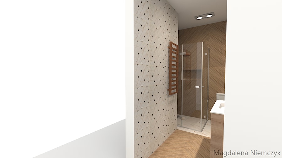 Łazienka glazura CARILLA - Średnia bez okna z marmurową podłogą z punktowym oświetleniem łazienka, styl tradycyjny - zdjęcie od Leroy Merlin Krosno