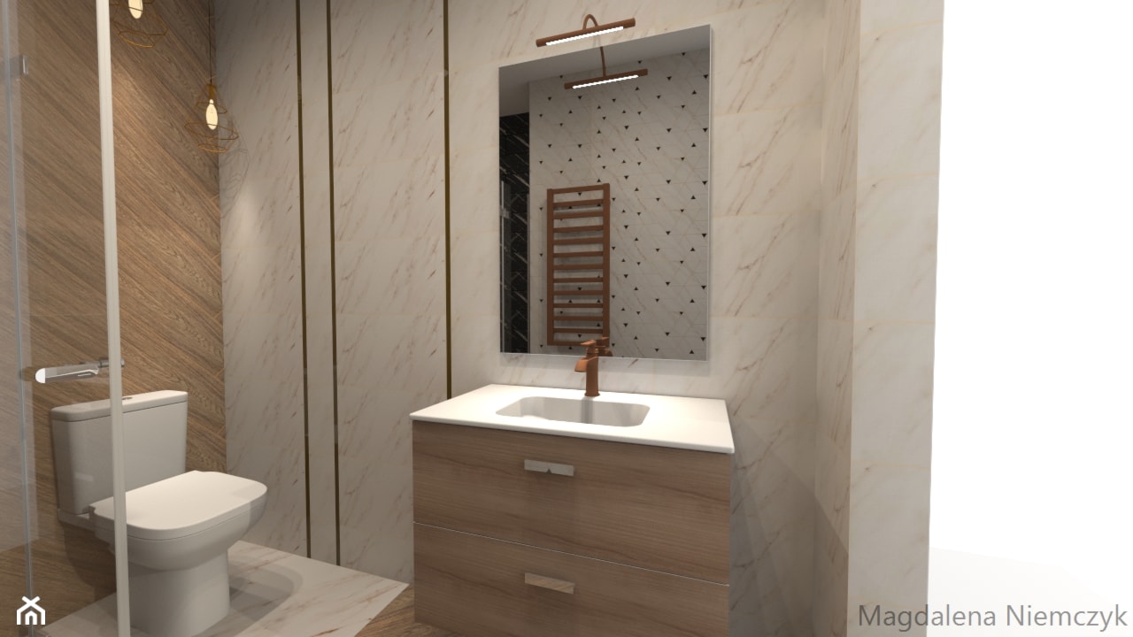 Łazienka glazura CARILLA - Średnia bez okna łazienka, styl tradycyjny - zdjęcie od Leroy Merlin Krosno - Homebook