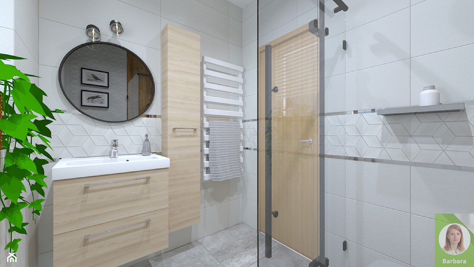 Mała jasna łazienka z prysznicem - zdjęcie od Leroy Merlin Krosno - Homebook