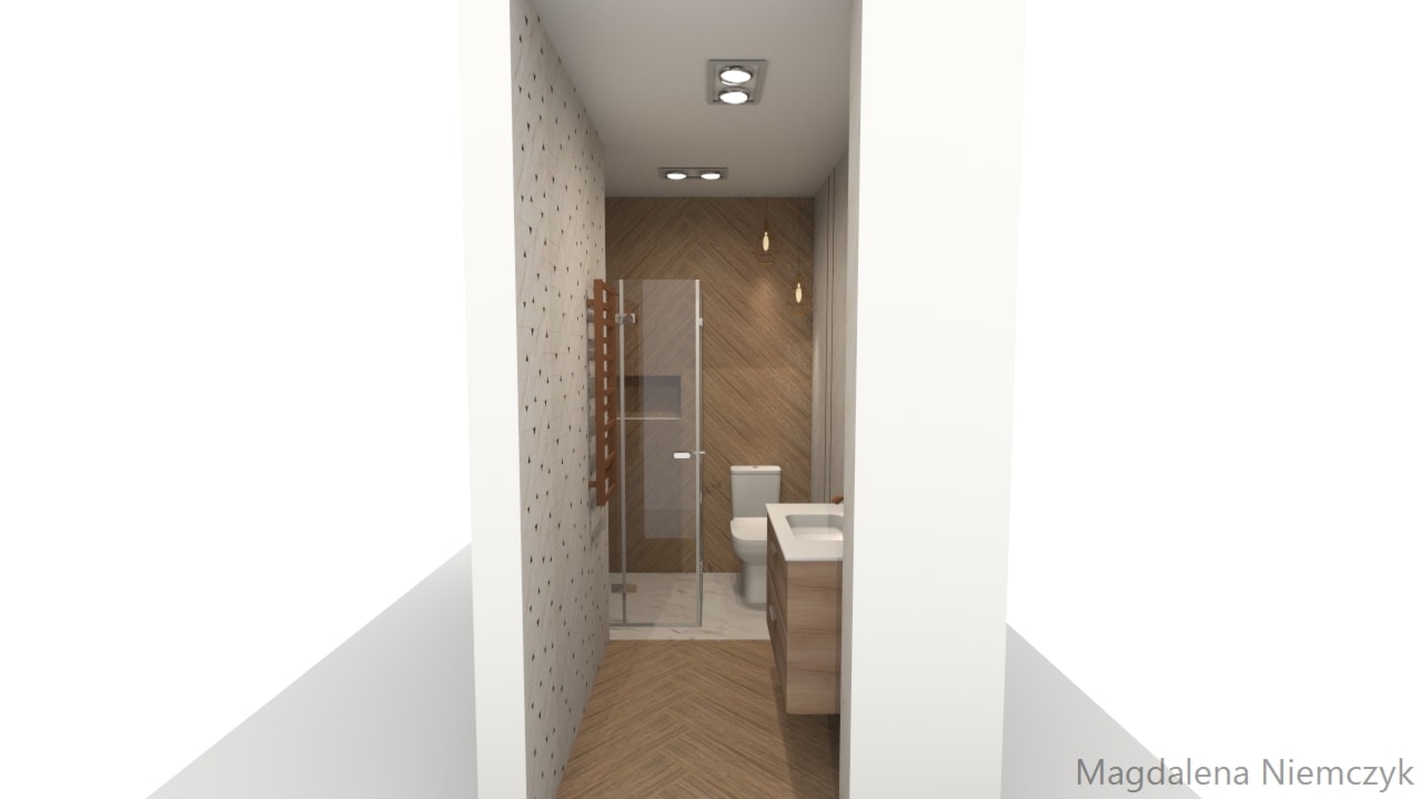 Łazienka glazura CARILLA - Średnia bez okna z lustrem z punktowym oświetleniem łazienka, styl tradycyjny - zdjęcie od Leroy Merlin Krosno - Homebook