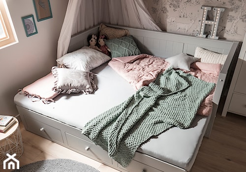 DESSI - Mały biały szary pokój dziecka dla dziecka dla nastolatka dla dziewczynki, styl skandynawski - zdjęcie od inmondo