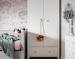 DESSI - Średni beżowy biały szary pokój dziecka dla dziecka dla dziewczynki, styl skandynawski - zdjęcie od inmondo - Homebook