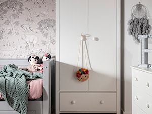 DESSI - Średni beżowy biały szary pokój dziecka dla dziecka dla dziewczynki, styl skandynawski - zdjęcie od inmondo