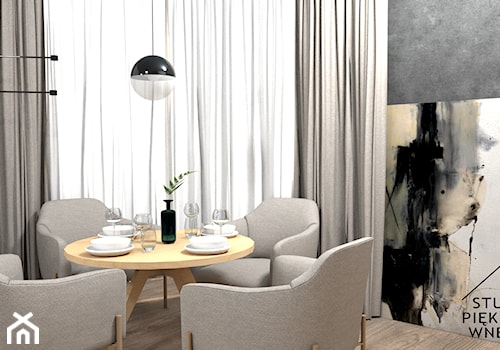 Mieszkanie pod wynajem z meblami z sieciówek - Jadalnia, styl glamour - zdjęcie od studiopieknychwnetrz