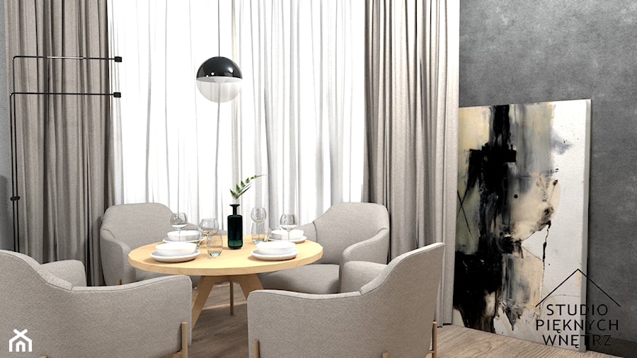 Mieszkanie pod wynajem z meblami z sieciówek - Jadalnia, styl glamour - zdjęcie od studiopieknychwnetrz