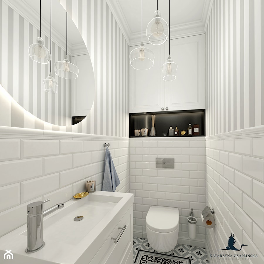 WC w stylu skandynawskim - zdjęcie od Katarzyna Czaplińska Interior Design