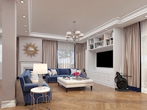 Salon w stylu klasycznym nowojorskim - zdjęcie od Katarzyna Czaplińska Interior Design