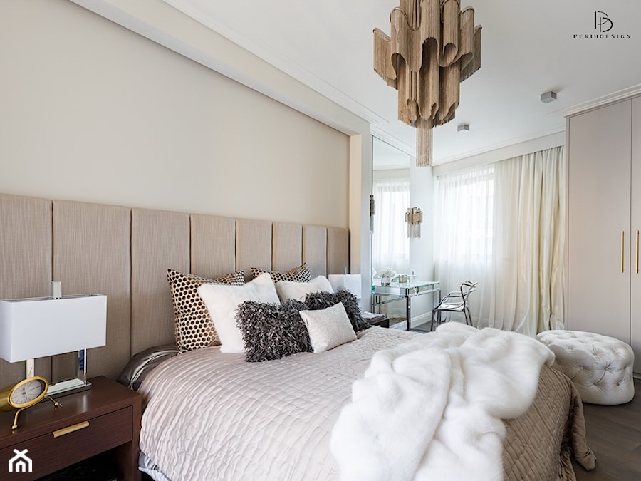 Apartament w stylu NEW YORK - Średnia biała sypialnia, styl nowoczesny - zdjęcie od PERIHDESIGN