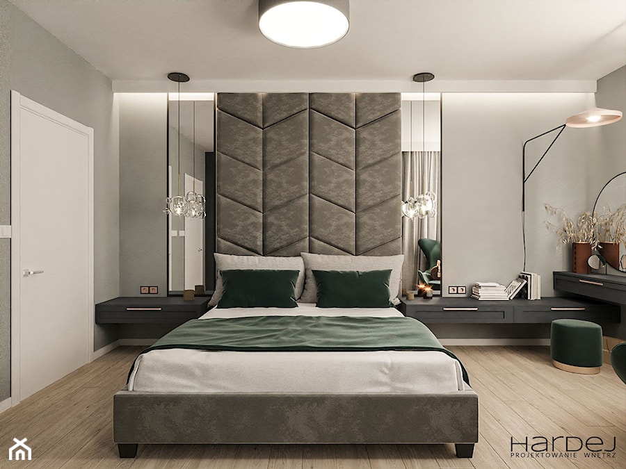 Dom w stylu nowoczesnym z elementami loft - Sypialnia, styl nowoczesny - zdjęcie od Monika Hardej Architekt