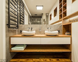 Dwie umywalki w łazience - zdjęcie od Monika Hardej Architekt - Homebook