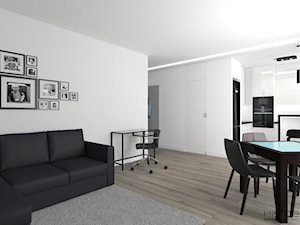 Niewielkie mieszkanie w minimalistycznym stylu - Salon, styl minimalistyczny - zdjęcie od Monika Hardej Architekt