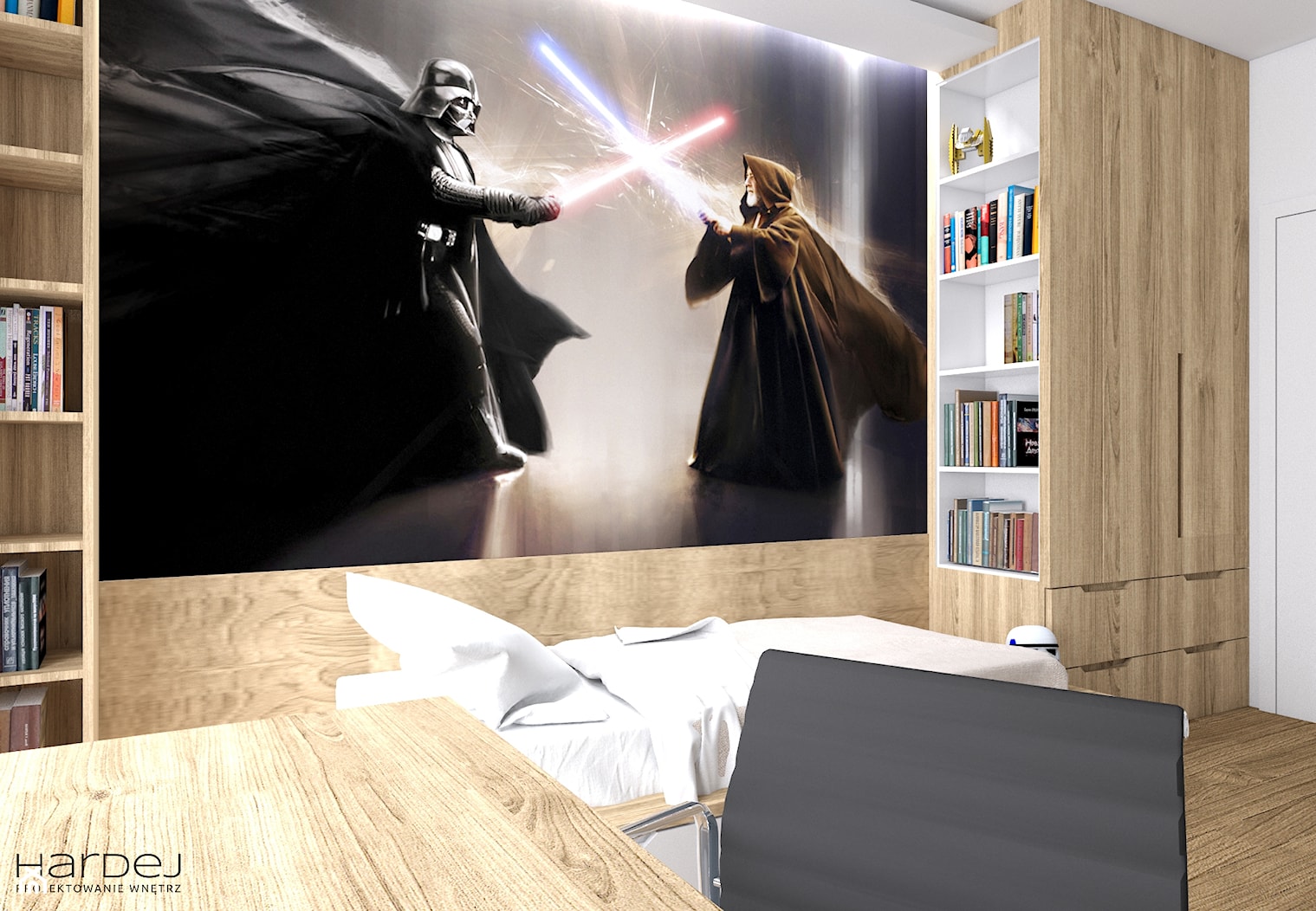 Pokój dla chłopca fana STAR WARS Gwiezdne Wojny - zdjęcie od Monika Hardej Architekt - Homebook