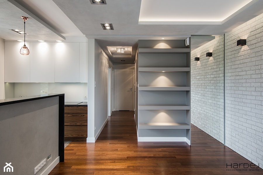 60-metrowe mieszkanie z akcentami loftu - Salon, styl minimalistyczny - zdjęcie od Monika Hardej Architekt