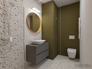 Niewielka łazienka w połączeniu lastriko lastrico i zieleni - zdjęcie od Monika Hardej Architekt