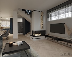 Dom w stylu nowoczesnym z elementami loft - Salon, styl nowoczesny - zdjęcie od Monika Hardej Architekt - Homebook