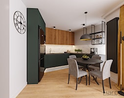 Mieszkanie z akcentami w kolorze butelkowej zieleni - Kuchnia, styl nowoczesny - zdjęcie od Monika Hardej Architekt - Homebook