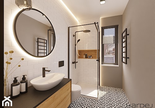 Gościnna łazienka - zdjęcie od Monika Hardej Architekt