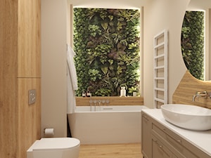 łazienka płytki z motywem roślinnym 41 zero 42 paper june - zdjęcie od Monika Hardej Architekt