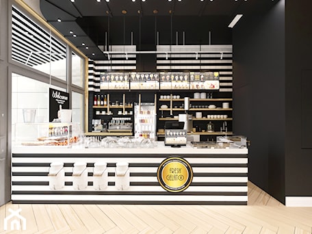 Aranżacje wnętrz - Wnętrza publiczne: Lodziarnio - Kawiarnia Fresh Gelato w Żorach - Wnętrza publiczne, styl nowoczesny - KIM_Architekci. Przeglądaj, dodawaj i zapisuj najlepsze zdjęcia, pomysły i inspiracje designerskie. W bazie mamy już prawie milion fotografii!