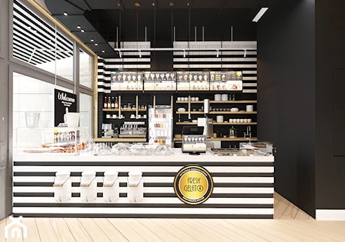 Lodziarnio - Kawiarnia Fresh Gelato w Żorach - Wnętrza publiczne, styl nowoczesny - zdjęcie od KIM_Architekci